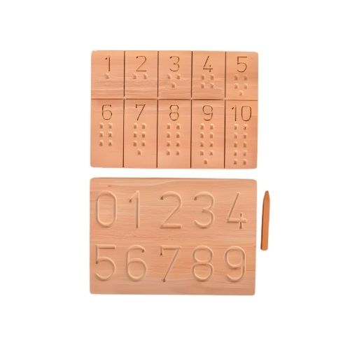Montessori Wooden Number Tracing Board | Early Math Learning Toy